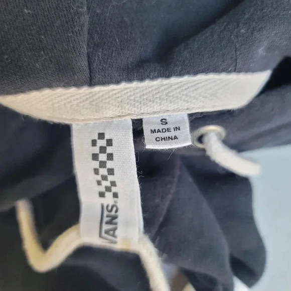 VANS OFF THE WALL Women's 1966 Pull Over Hoodie Sweatshirt Black White S Small - Picture 6 of 8